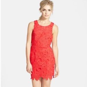 ASTR The Label Coral Crochet Lace Mini Dress